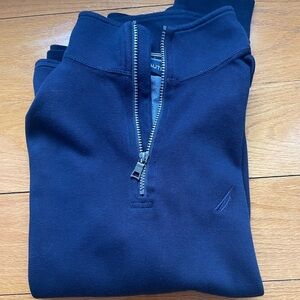 Nautica Navy Blue Quarter-Zip Sweater